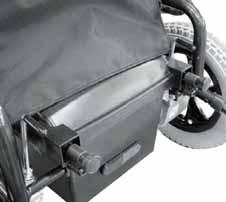DO NOT disengage the drive motors when your chair is on an incline. The chair could roll down on its own, causing injury! To engage or disengage the free wheel feature: 1.