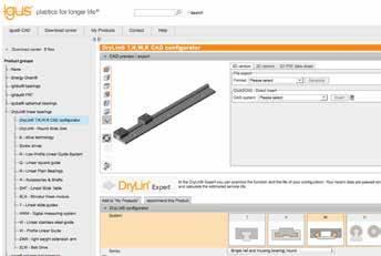 drylin W profile guides Application examples drylin W profile guides Online tools Expert for linear guides: system selection &