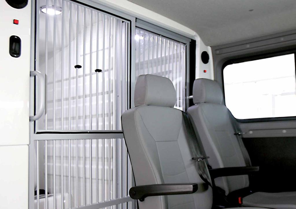 PRISONER TRANSPORT CONVERSION The detention compartments are designed and manufactured to