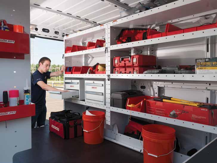 DESIGNED WITH THE PROFESSIONAL IN MIND WEATHER GUARD Van Solutions deliver unmatched organization, productivity, and durability, backed by a Limited Lifetime