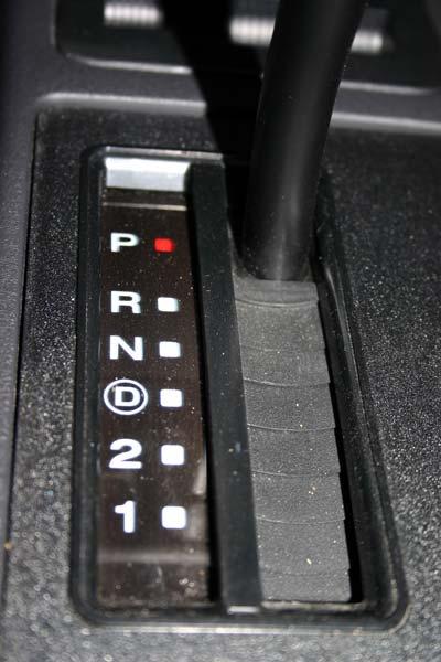 Turning The Vehicle On Gear selector in Park. Quick Review: What do the other gears indicate?