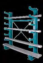 Cantilever Bar-Stock Racking Light-Duty All-welded components assemble easily Seven 12" adjustable arms per column side Capacity per level: 1000 lbs. Dim.