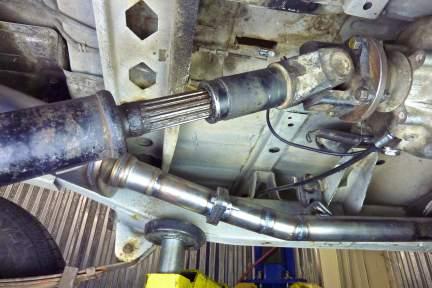 To resolve this concern we recommend installing a drive shaft spacer. Click HERE for more information. We found that the 1.0 spacer worked well here.