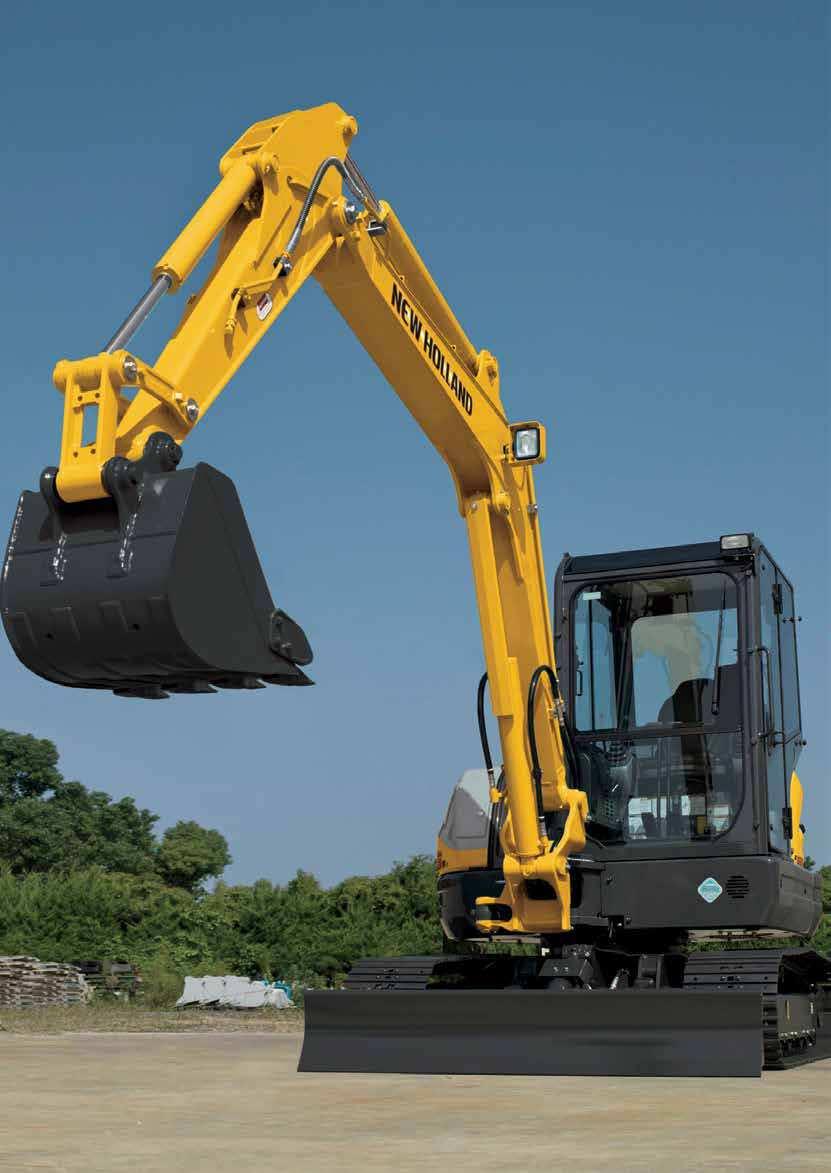E55Bx MORE VERSATILITY POWER & IN TIGHT AREAS The new E55Bx compact excavator is built around you for unmatched on the job performance.