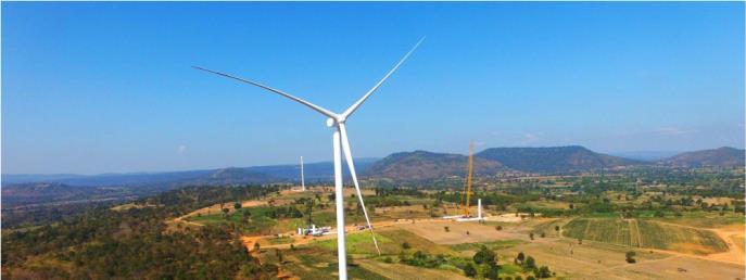 Type : Wind Power Plant Location : Sub Yai, Chaiyaphum Shareholders : EGCO 90%,