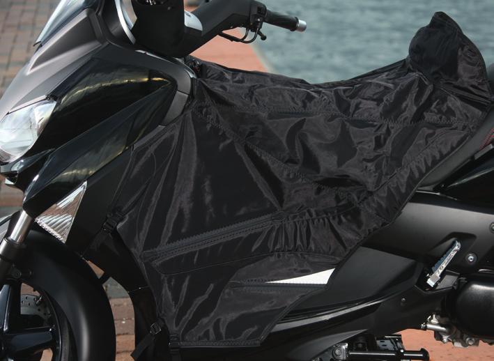 S-Line Pro Series Scooter Apron X-MAX Cover to keep the rider as warm and dry as possible during rainy and cold weather conditions Rigorously tested with Yamaha s own Stability System Designed for