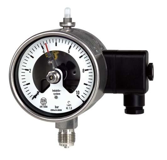 Bourdon Tube Pressure Gauges with Switch Contacts Models MBSA, Stainless Steel Version Pressure Gauge Applications Control and regulation of industrial processes Monitoring of plant and switching of