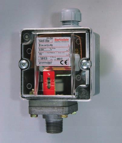 Diaphragm Seal Piston Press. Switches Type E1H-... Mechanical single switch Repeatability ±2.