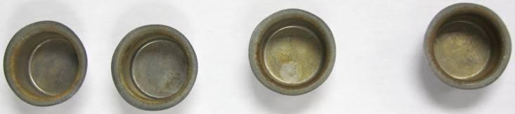 RESULTS CUPS WITH BIO-DIESEL FUELS Observations at 12 weeks - Steel 10 Ni-Terne: Pre-cleaned cups B20 SME B90 SME