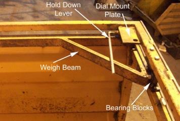 4. Remove bearing blocks, weigh beam and associated hardware.