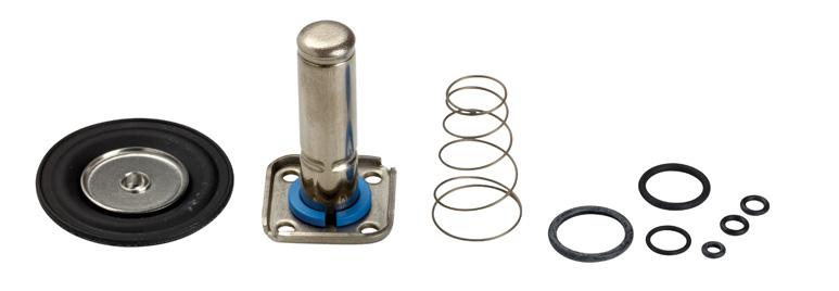 tube assembly Armature with valve plate and spring O-ring for the armature tube 2 O-rings for the equalizing orifice Closing spring Diaphragm 2