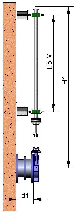 2 Extension: Pipe (fig. 14) Consists of raising the actuator. The pipe will rotate in the same direction as the handwheel when the valve is operated.