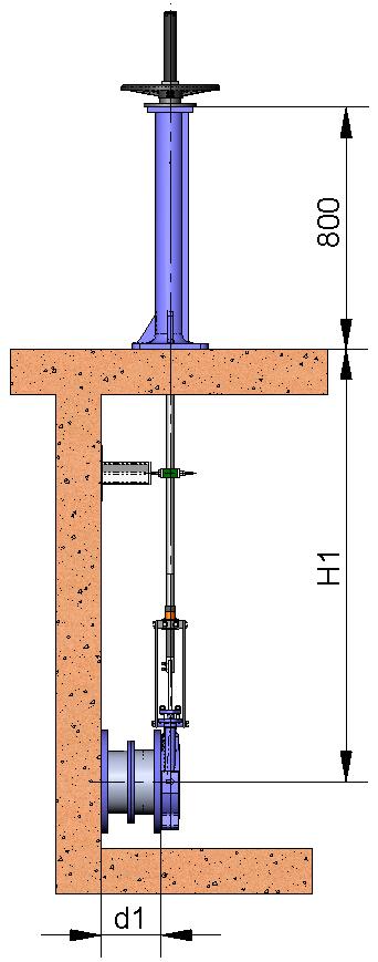 TYPES OF EXTENSION When the valve needs to be operated from a distance, the following different types of actuators can be fitted: Extension: Floor Stand.