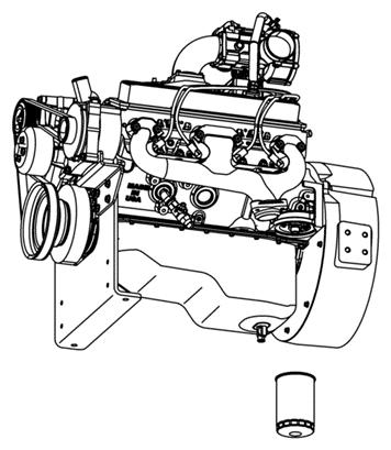 Change the engine oil and oil filter: 1. Stop the engine and allow it to cool. 2. Place a drop cloth and collection container beneath the oil drain valve. See Figure 13.