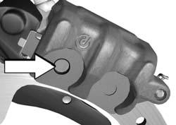 In order to ensure the operating reliability of the brake system, make sure that the brake pads are not worn beyond their minimum