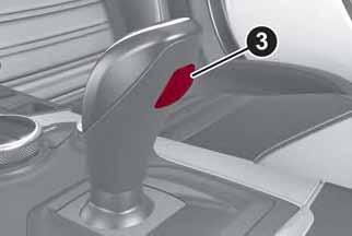 To select a mode, move the gear selector forward or backwards, together with pressing the brake pedal and button to engage REVERSE (R).