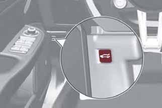 Opening From The Inside When unlocked, the trunk lid can be opened from inside the vehicle using the interior trunk lid release button, located under the dashboard near the engine hood opening