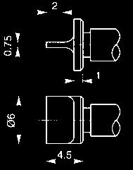 pointed type (pair) 116 805 Measuring insert, spline type (pair) 116