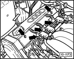 Blue line below Green line from front Intake Manifold Tuning (IMT) valve is located behind and