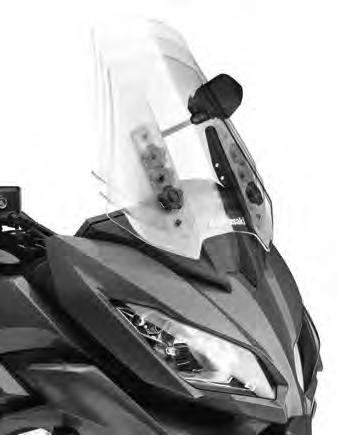 RIDE LONGER, RIDE FARTHER Wind Protection & Airflow Management * Adjustable windscreen has a stepless range of approximately 75 mm.