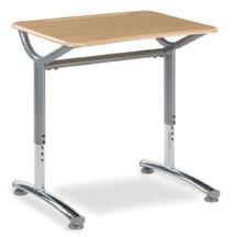 TEXT Series Desk TD2128YADJM Adjustable-height desk. 21 3 /8" x 28" FRW hard plastic work surface.