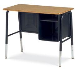 785 Series Desks 785 Adjustable-height desk with plastic open-front book box. 18" x 24" work surface.