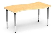 Floor Table Leg Kit NEW 48TRAP60LO 60" Trap Dotted lines on table tops indicate optional book box compatibility.