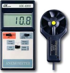 AM-4201 ANEMOMETER 3½ digit LCD display (8mm) Portable, Fast High Accurate Readability Measurement Range : 0.4-30.0 m/s, 1.4-108 Km/h, 80-5910 f /min, 0.8-58.