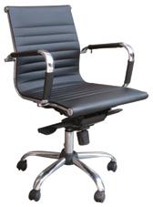 padded leather executive chair with built-in headrest,padded