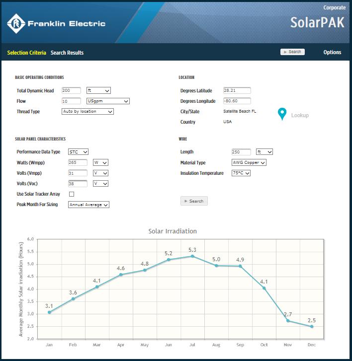 FHOTON SOLARPAK SELECTOR Franklin s user-friendly Fhoton SolarPAK Selector helps you determine the optimal system for your solar project.