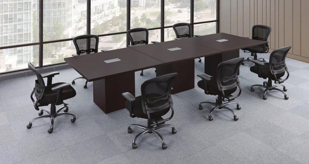 CLASSIC CUBE BASE TABLES Experience classic design, squared. Our cube base conference tables come in racetrack, boat-shape, and square styles, in three fi nishes and a world of size options.