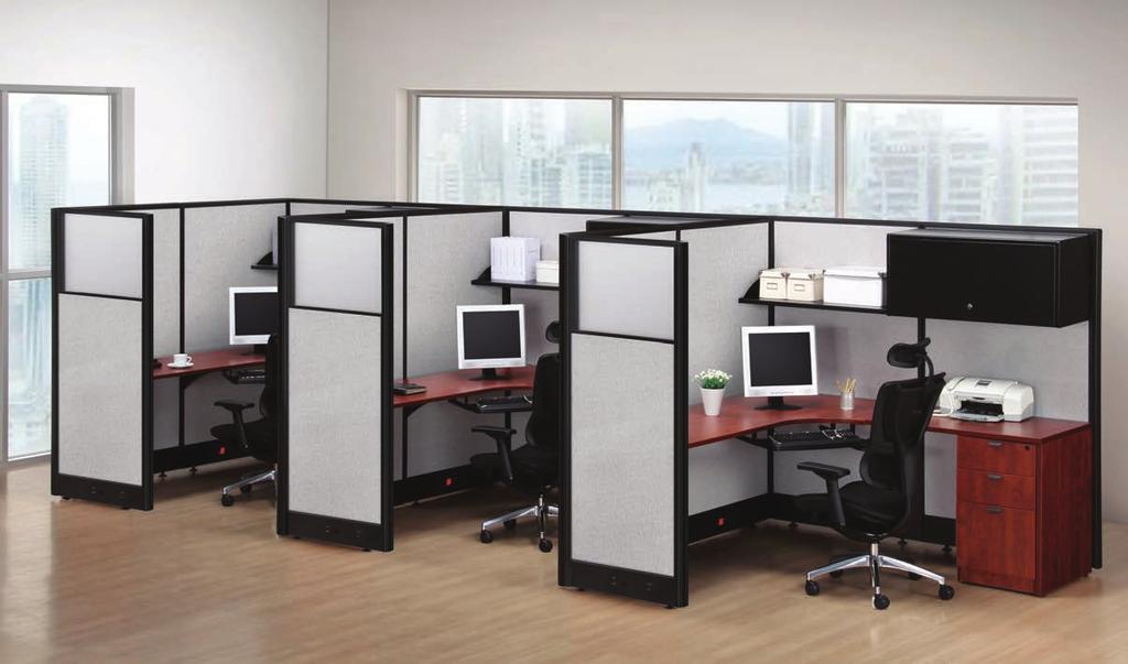 Easy to install, easy to reconfigure and a stylish contemporary design makes Eclipse a welcome addition to any office environment Complete Package Includes 3-71 Workstations 3988* Options