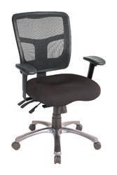 Stocked in Black mesh back with Black fabric seat and Nylon base. From 168 CoolMesh Pro Mid Back* Model No. 8054S Greenguard certifi ed. Features Black mesh back with Black fabric seat and nylon base.