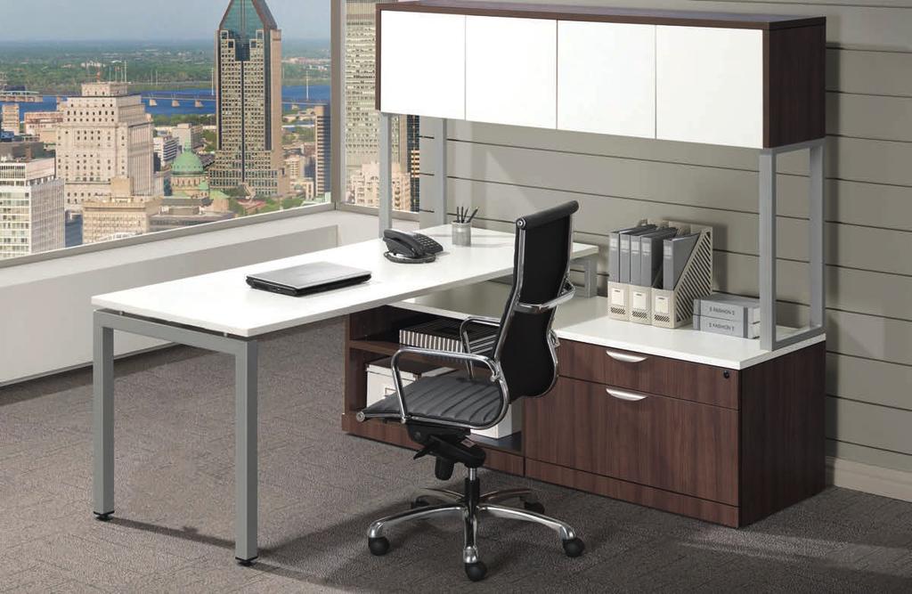ELEMENTS PLUS SERIES Co-ordinate your perfect work space with the Elements Plus Series. Crisp lines meet ingenious storage solutions in one stylishly modern package.