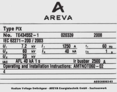 Design and description.6 Ratings of the PIX series Switchgear panel PIX PIX 7 PIX 4 Rated voltage U r [kv] 7.