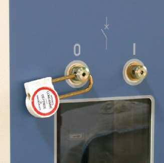 padlock  Manual switching OFF of circuit-breaker