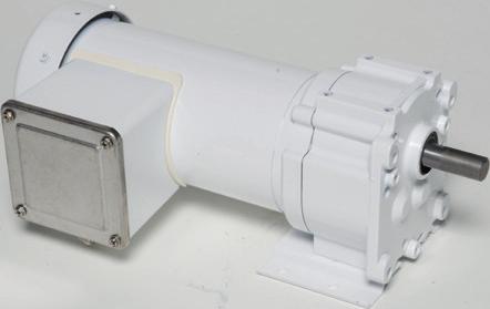 IP55 AC Gearmotors Parallel Shaft - White Epoxy Painted Duty Features: Single phase PSC designs include capacitor inside conduit box These gearmotors are designed for mounting at any angle, but motor
