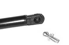 2 Insert a small flat bladed screwdriver behind the spring clips (fig. C3572) on either end of the gas spring.