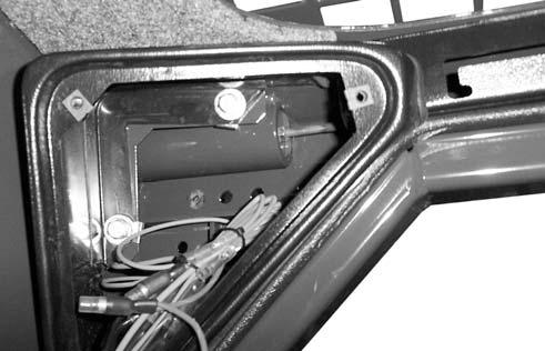 C3597) 4 Adjust the engagement depth by removing the 3 screws each on the left and right dash panels to access the support pins and linkage. (fig.