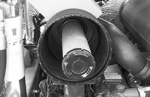 Air Filter (cont d) ENGINE MAINTENANCE 7.1 3 If required, remove the safety air filter element by pulling straight out of the air cleaner housing. (fig.