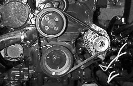 Failure to replace the drive belt could lead to slippage or complete failure, causing the engine to over heat and lead to extensive repairs. To Adjust the Fan Belt: ENGINE MAINTENANCE 7.