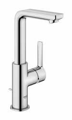 QuickFix installation GROHE AquaDirect flow control 4 3 4" Faucet height 5" Spout reach 3 13 16" Aerator height Pressure-proof, flexible connection hoses between spout and side valves SL L-Size,