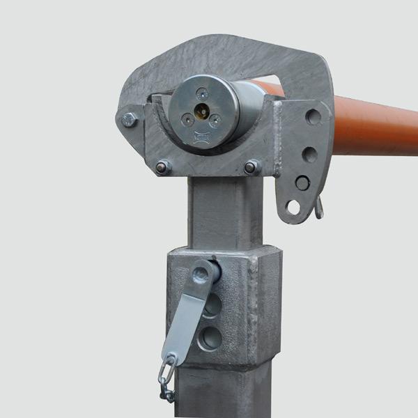 Hydraulic lift by hand pump 150 THV 20/30 accessory, shaft closing clamp, if jacks are on soft grounds or on lorries or boats Cap.