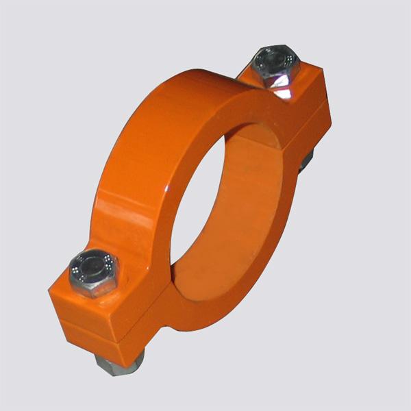 Clamps for drum shafts D 101-159 mm Clamp for drum shafts for lateral fixing of the cable drum on drum shafts of steel or alu. Steel coated. Width 50 mm.