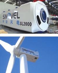 Power Curve SL2000 series wind turbine power curve (standard air density) Technical Features Pitch System Super-capacitor as backup power has the advantage of low temperature and fast response; pitch