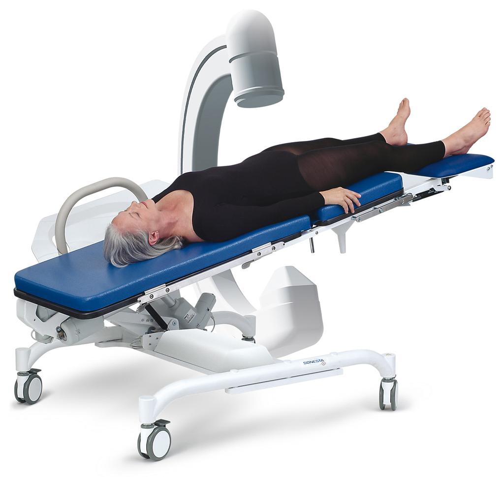Fluoroscopy Procedure Table sonesta 6210 SPECIFICATIONS: LENGTH WITHOUT FOOT REST/LEG EXTENSION 156cm 63 LENGTH WITH FOOT REST/LEG EXTENSION 196cm 78 WIDTH (TOTAL): 99cm 39 HEIGHT WITH SEAT CUSHION