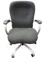 HEAVY DUTY CHAIR (FOR PERSONS WEIGHING UPTO 23.5 STONE/150KG) TOTEM 229 FABRIC EXEC CHAIR DESIGNED WITH THE LARGER PERSON IN MIND GENEROUS SEAT (570W X 510D) STOCKED IN CHARCOAL.