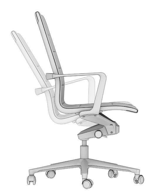 ESSE TILTING MECHANISM Tilting mechanism Valea Chair has a simple, very effective tilting mechanism that promotes movement and provides a high level of comfort, reducing stress and strains.