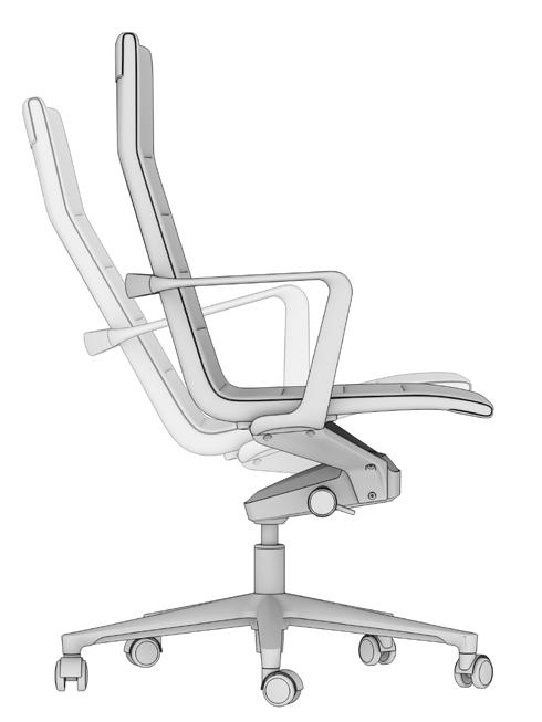 ELLE TILTING MECHANISM Tilting mechanism Valea Chair has a simple, very effective tilting mechanism that promotes movement and provides a high level of comfort, reducing stress and strains.