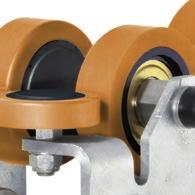 Low wear and low noise emission even at high speeds with web-guided side guide rollers Easy replacement of the rollers with individually